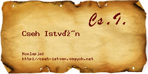 Cseh István névjegykártya