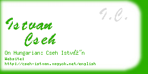 istvan cseh business card